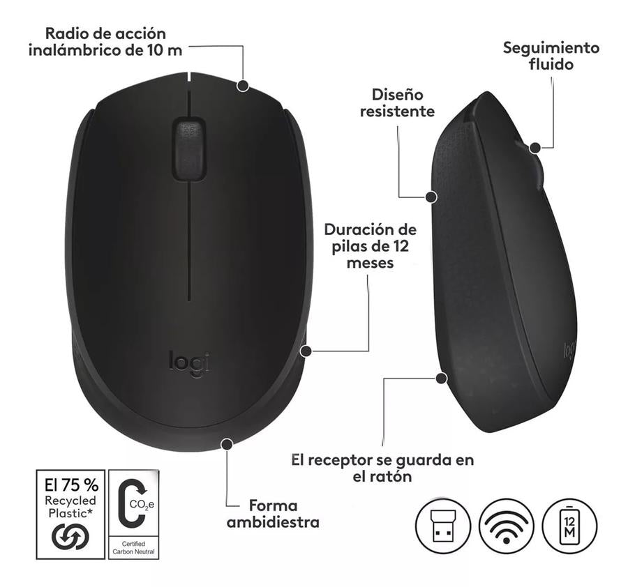 Mouse Logitech M170 Inalambrico Usb