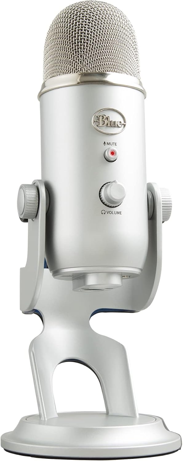 Micrófono Usb Logitech Blue Yeti Para Gaming Streaming Plateado
