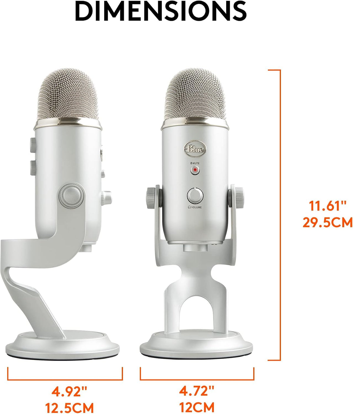 Micrófono Usb Logitech Blue Yeti Para Gaming Streaming Plateado