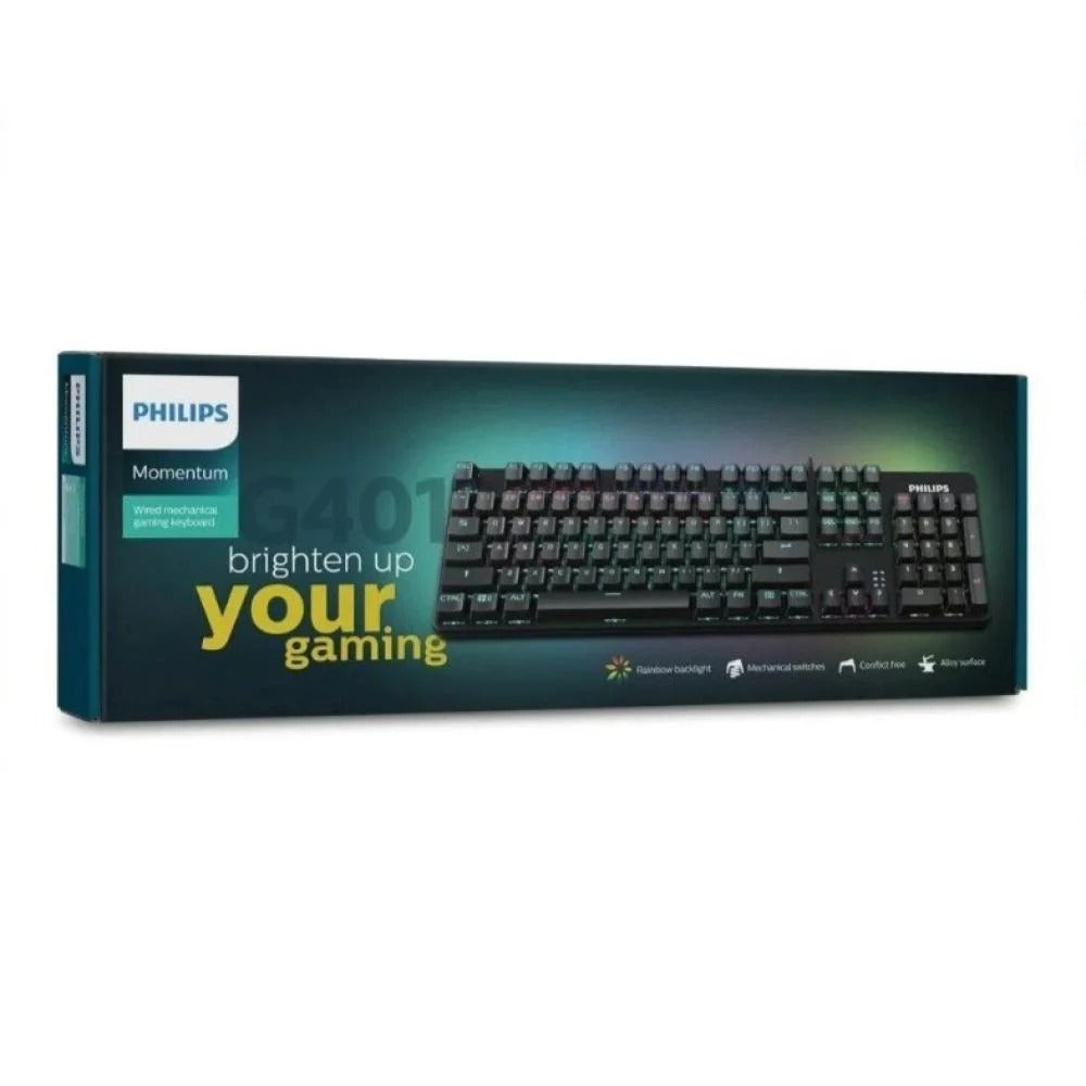 Teclado Philips Gamer Momentum Spk8901bqmc Mecanico