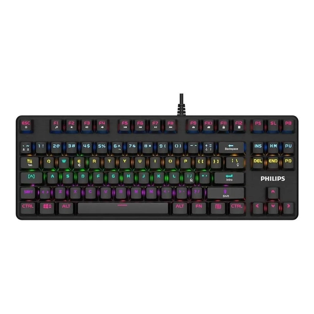 Teclado Philips Gamer Momentum Spk8901bqmc Mecanico